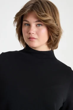 Maglia con collo a cratere - Nero