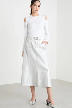 Maglia con cut-out sulle spalle - Bianco