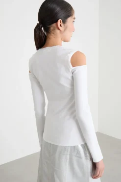 Maglia con cut-out sulle spalle - Bianco