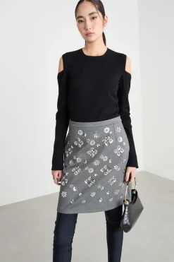 Maglia con cut-out sulle spalle - Nero