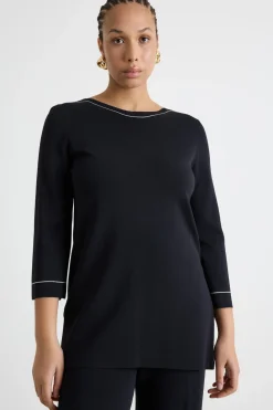 Maglia con dettagli a contrasto - Blu