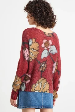 Maglia con fantasia - Rosso