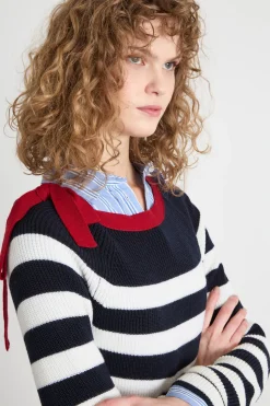 Maglia con fiocco - Blu Bianco Rosso