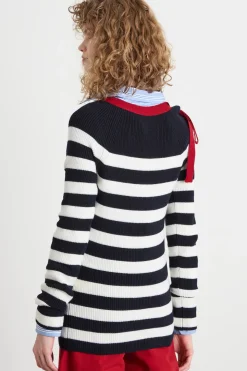 Maglia con fiocco - Blu Bianco Rosso