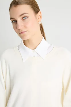 Maglia con fondo asimmetrico - Bianco
