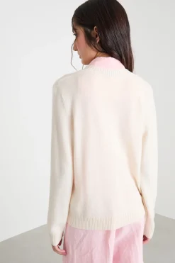 Maglia con intarsio - Bianco