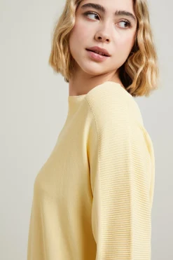 Maglia con maniche a kimono - Giallo