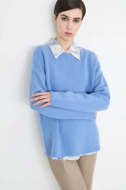 Maglia con maniche a raglan - Azzurro