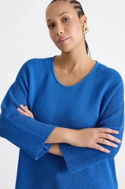 Maglia con maniche a tre quarti - Azzurro