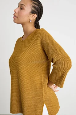 Maglia con maniche a tre quarti - Giallo