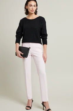 Maglia con micro strass - Nero