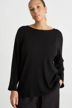 Maglia con nervature - Nero