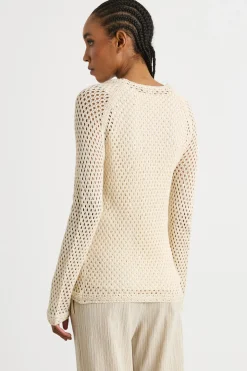 Maglia con paillettes - Avorio