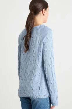 Maglia con paillettes - Azzurro