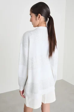 Maglia con paillettes - Bianco