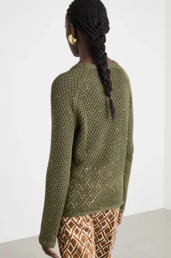 Maglia con paillettes - Verde