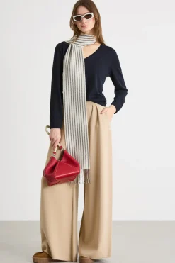 Maglia con scollo a V - Blu