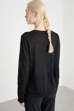 Maglia con scollo a V - Nero