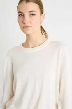 Maglia con scollo tondo - Bianco