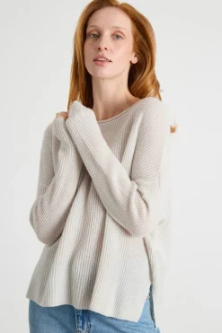 Maglia con spacchetti - Avorio