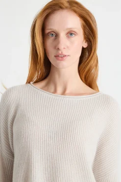 Maglia con spacchetti - Avorio