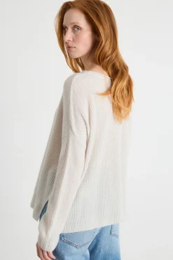 Maglia con spacchetti - Avorio