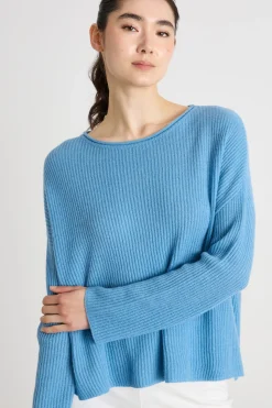 Maglia con spacchetti - Azzurro