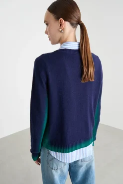 Maglia con stampa - Blu Verde