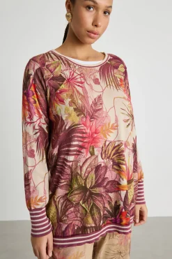 Maglia con stampa - Rosa Beige
