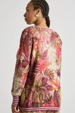 Maglia con stampa - Rosa Beige