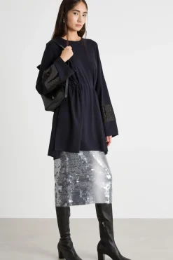 Maglia con strass - Blu