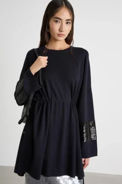 Maglia con strass - Blu