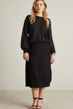 Maglia con strass - Nero