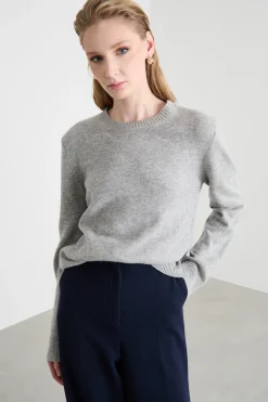 Maglia con toppe ai gomiti - Grigio