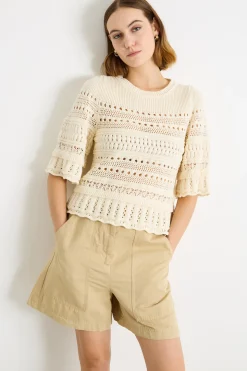 Maglia crochet - Avorio