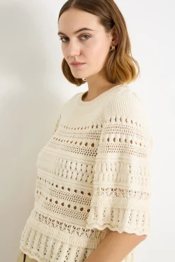 Maglia crochet - Avorio
