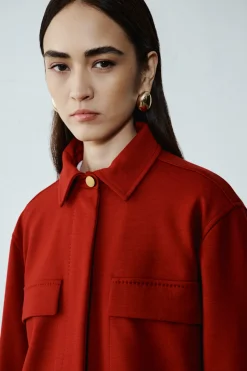Maglia crop - Rosso Bianco