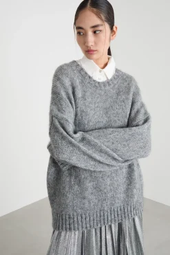 Maglia dal volume oversize - Grigio
