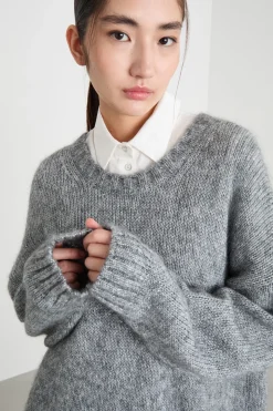 Maglia dal volume oversize - Grigio