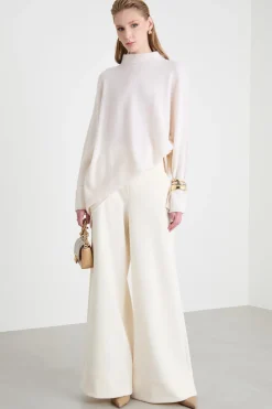 Maglia dolcevita ampia - Bianco