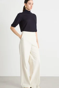 Maglia dolcevita con maniche tre quarti - Blu Notte