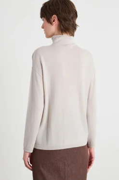 Maglia dolcevita in filato morbido - Grigio