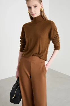 Maglia dolcevita leggera - Marrone