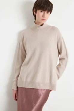 Maglia dolcevita oversize - Beige