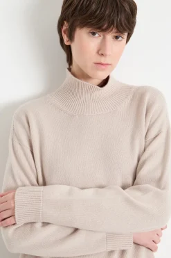 Maglia dolcevita oversize - Beige