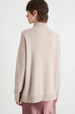 Maglia dolcevita oversize - Beige