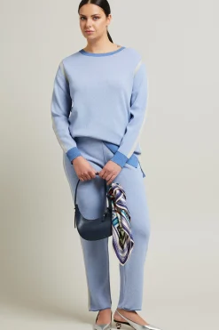 Maglia girocollo - Azzurro Oro