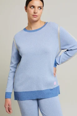 Maglia girocollo - Azzurro Oro