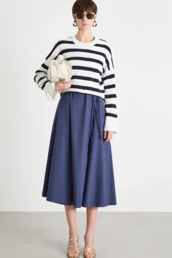 Maglia girocollo - Bianco Blu