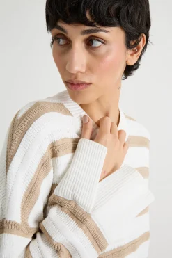 Maglia girocollo - Cammello Bianco